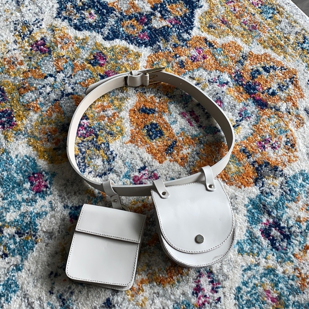 Ivory waist belt bag